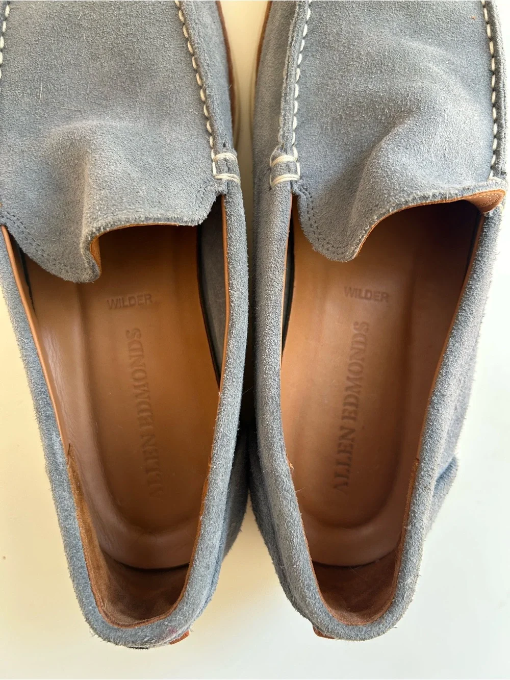 Allen Edmonds Wilder Blue Suede Loafers